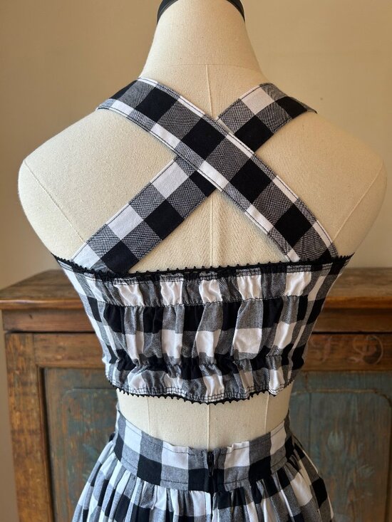 Bernie Dexter Black Gingham Skirt and Top Set - Picture 8 of 10